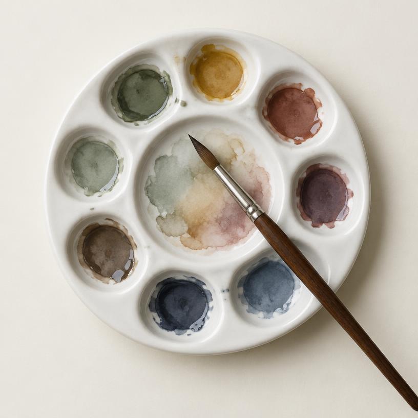 Porcelain Mixing Palette